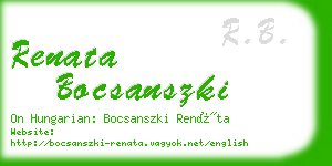 renata bocsanszki business card